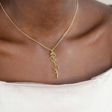 Elemtansy Custom Name Necklace with Birth Flower, Personalized Jewelry Necklaces for Women, 18K Gold Name Plate Necklaces Personalized Mothers Day Birthday Gifts for Women Sister Best Friend