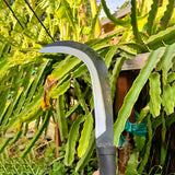 Billhook Sickle Garden Tools Machete Knife Brush Clearing Sickle Machete with Carbon Steel Blade Sickle Knife Billhook Machete Sickle for Grass, Harvest, Weeding Sickle Machete