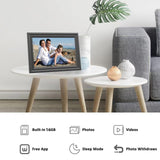 Digital Picture Frame WiFi 10.1 Inch Digital Photo Frame, Electronic Picture Frame, 16GB Storage, Auto-Rotate, IPS Touch Screen, Easy Setup and Share Photos and Videos via Free App from Anywhere
