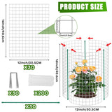 10 Set Plant Protectors from Animals, Galvanized Plant Cages for Outdoor