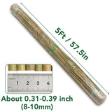 65 Pcs Bamboo Plant Stakes 5 Feet, Oltara Natural Bamboo Sticks Garden Stakes for Climbing Plants Support, Potted Plants, Vegetables, Tomatoes, Beans, Flowers, Trees