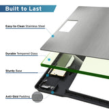 Etekcity Stainless Steel Digital Body Weight Bathroom Scale Step-On Technology Large Blue LCD Backlight Display, 400 Pounds , Grey, 12x12 Inch (Pack of 1)