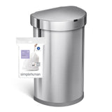 simplehuman Code J 100 Count, Dispenser Pack Custom Fit Liners, Drawstring Trash Bags, 30-45 Liter / 8-12 Gallon, White