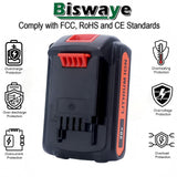 Biswaye LBXR20 20V Lithium Battery Compatible with Black & Decker 20V MAX Lithium Battery LBXR2520 LBXR2020 LBX20 LB2X4020 LB2X3020 and LCC221 LST522 LST201 LST220 LST300 20-Volt Max Tools