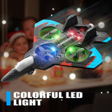 4DRC V32 Foam Remote Control Airplanes RC Planes for Kids Adults, RC Airplane Fighter Jet with Light, 360° Flip Fighter Jet Toys, Stunt Roll, Airplane Toy Gifts for Kids Boys