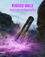 ULTRAFIRE UV Flashlight 395-405 nm Led Blacklight for Curing UV Glue, Leak Detector, Pet Urine Stain