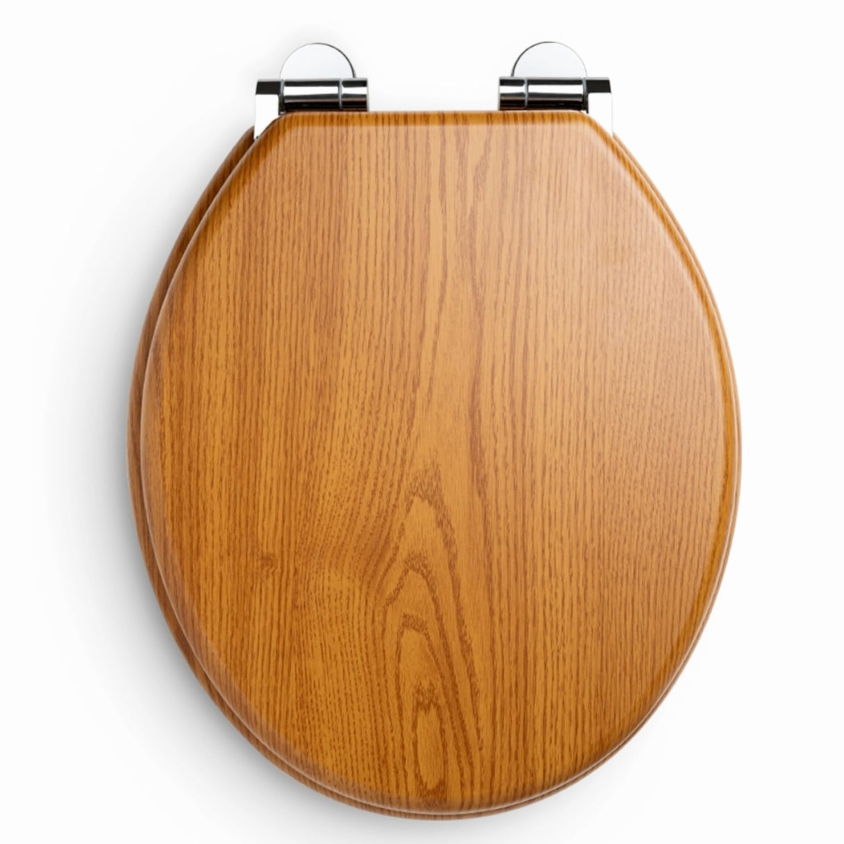 Cambridge Oak Toilet Seat | Wood Oak Effect | Traditional Style | Soft Close Hinges | Universal Size | Bathroom Toilet Seats