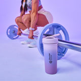 BlenderBottle Sport Sleek Insulated Stainless Steel Shaker Bottle with Wire Whisk, 25-Ounce, Lavender Ombre – Protein Shakes & Hydration for Athletes & Fitness Enthusiasts, Easy Mixing, Slim Easy to Hold, Keeps Drinks Cold, Lockable Lid