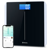 Etekcity Smart Scale for Body Weight and BMI, Bathroom Digital Electronic Weighing Scale for People, Bluetooth Free VeSync APP Connection, Rounded Corner, Accurate to 0.1lb/0.05kg, 400 lbs, Black