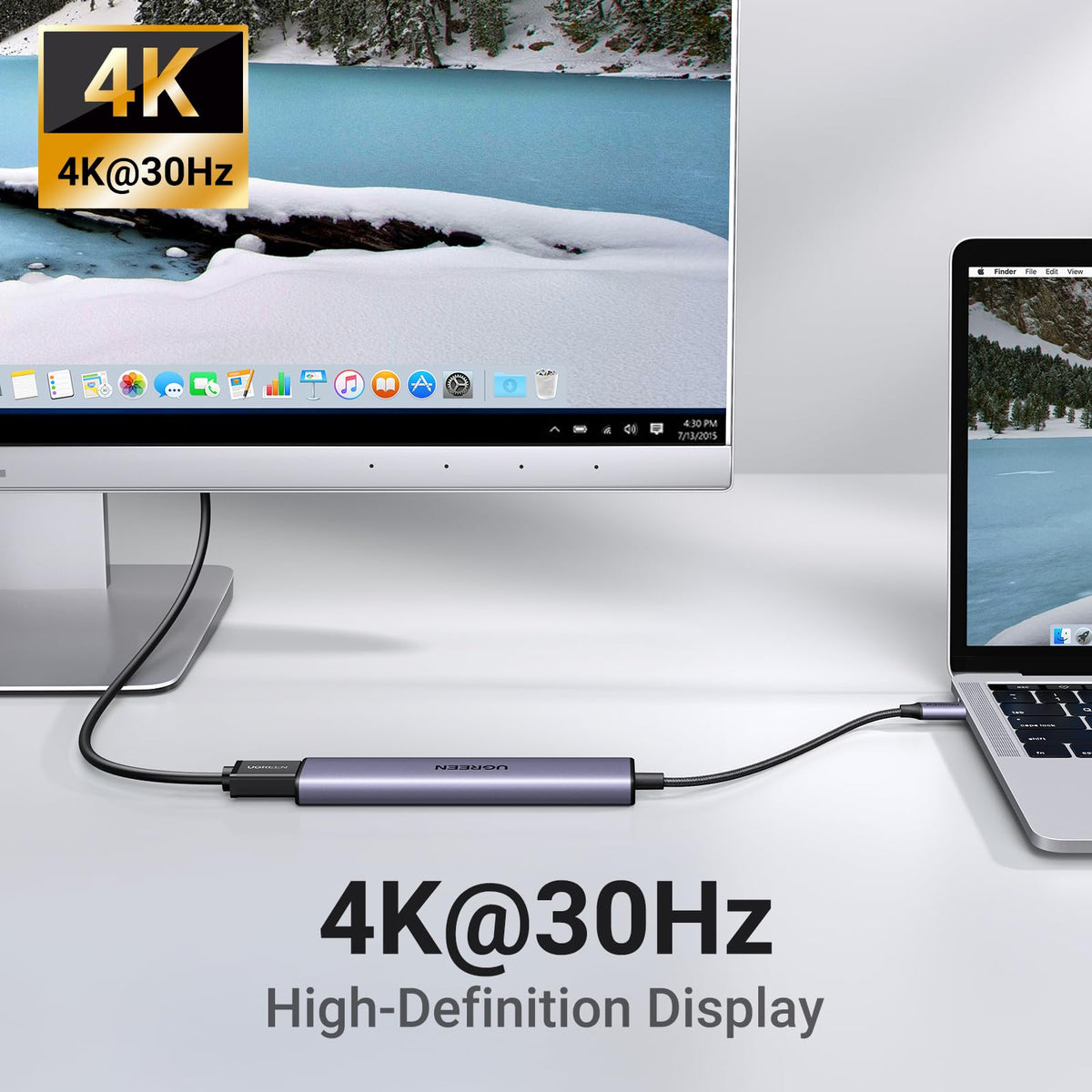 UGREEN USB C Hub 5 in 1 Multiport USB Adapter 4K HDMI, 100W Power Delivery