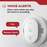 Kidde Smoke Detector, 10-Year Battery Powered, with Voice Alerts, LED Status Lights, 85 dB Alarm, 5-inches, 20SD10-V, 3 Pack