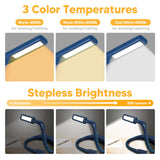 EastPin Neck Book Light, 3 Color Stepless Dimming Reading Light for Bed