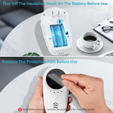 5-in-1 Carbon Monoxide Detectors,Plug-in Gas Detector with Rechargeable Backup Battery,Monitoring CO Natural Gas Temperature and Humidity Sound Light Alarm Detector,LCD Screen Brightness Adjustable