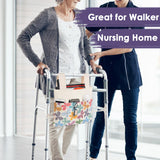 TOGETRUE Walker Bag, Handy Walker Basket with Water Cup Holder, Walker Accessories Storage Bag for Folding Walker, Wheelchairs, Strollers, 15"x11.5" (Butterfly)