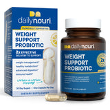 Daily Nouri Weight Support Probiotic for Women & Men | Supports Healthy Weight Management, Metabolism, Digestion & Gut Health | 3 Clinically Studied Strains + Vegan Omega Oil | 30-Day Supply