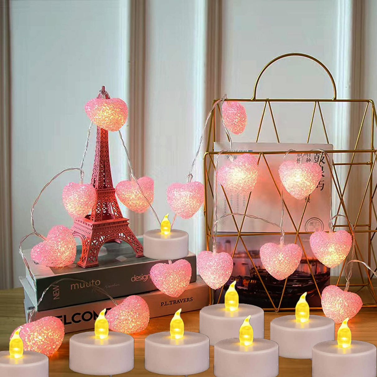 Nancia 100PACK Flameless LED Tea Lights Candles, Realistic and Bright Flickering Long Lasting 200Hours Battery-Powered, Ideal Party, Wedding, Birthday, Gifts Home Decoration Warm Yellow