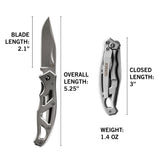 Gerber Gear Paraframe Mini Pocket Knife, 2.2" Fine Edge Small EDC Folding Knife with Safety Lock for Everyday Carry, Gifts for Men, Stainless Steel