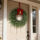 24" Lifelike Touch Artificial Cedar Wreath for Front Door Christmas Decor