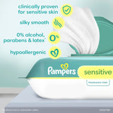 Pampers Baby Wipes, Sensitive, Water Based Wipe, Clinically Proven, Hypoallergenic, and Unscented for Babies, 1008 Wipes Total (12 Flip-Top Packs)