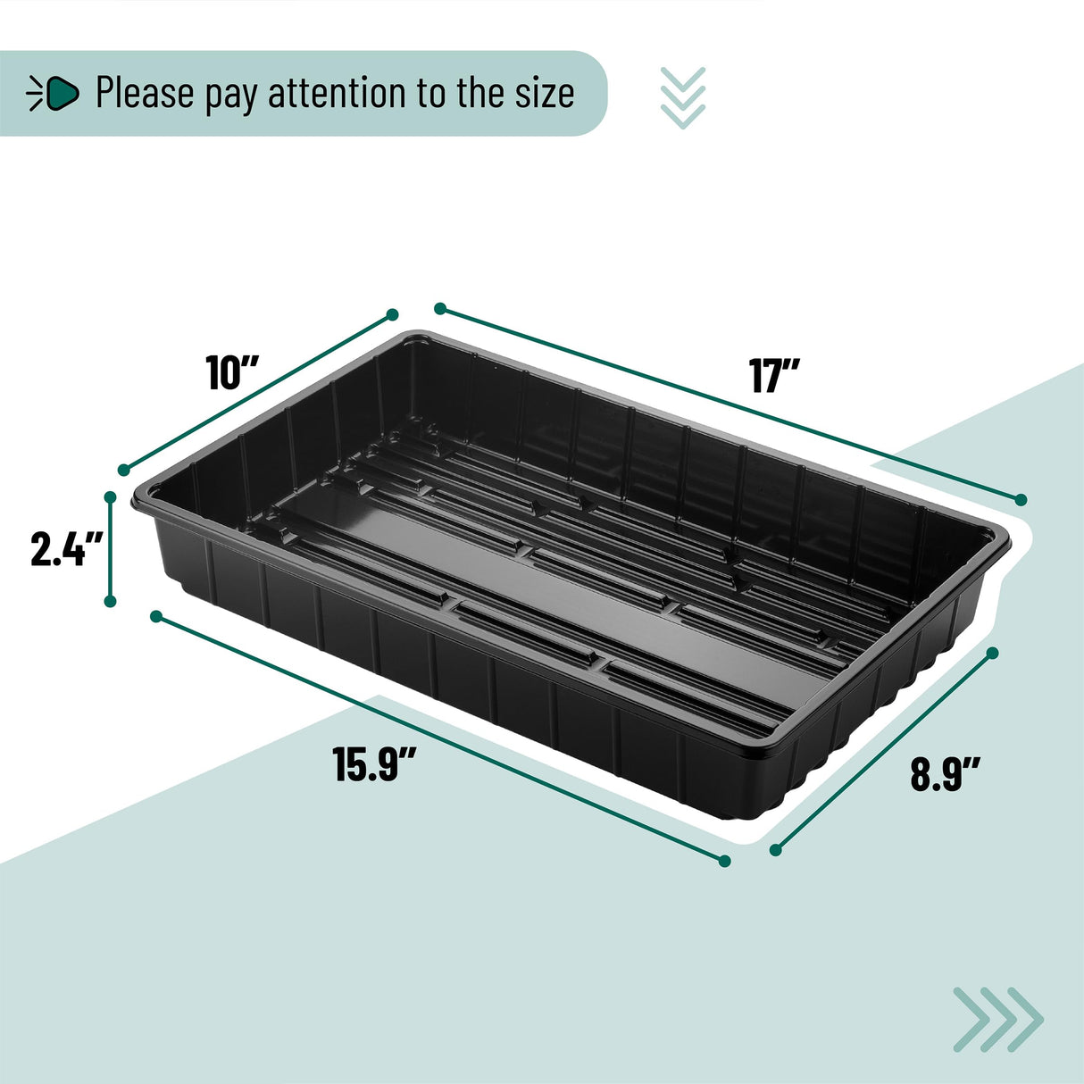 Mr. Pen- Seed Starter Trays, 5 Pack, 17"x10"x2.4"