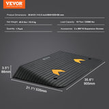 VEVOR 3.5" Rise Rubber Threshold Ramp for Doorway, Recycled Natural Rubber Curb Ramp Rated 33069Lbs Load Capacity, Non-Slip Textured Surface Rubber Ramp for Wheelchair and Scooter