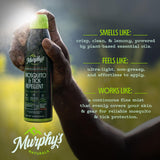 Murphy's Naturals Mosquito & Tick Bug Repellent Spray, Oil of Lemon Eucalyptus for Skin + Outdoor Gear, DEET-Free, 6 Ounce Mist, 2-Pack