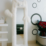 Faux Fur Fluffy Crafts Fabric 23.6x59 inch White, Long Pile Shaggy Fur Fabric for Costume, Halloween Decoration, Home Sewing, Craft Arts Supply, Upholstery, Christmas Plush Furry Material