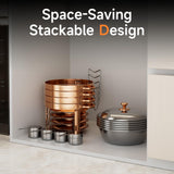 Chafing Dishes for Buffet, 4 Pack 5QT Round Stainless Steel Chafing Dish Set for Home Parties, Christmas Gatherings, Catering Events Complete Buffet Warmer Set (Rose Gold 4)