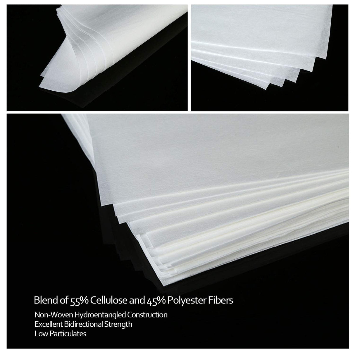 AAwipes Lint Free Wipes Cleanroom Wipes Nonwoven Auto Paint Prep Cellulose/Polyester Blend (9"x9" 300 Pcs, 56 GSM) General Purpose Lab Use (NW05609)