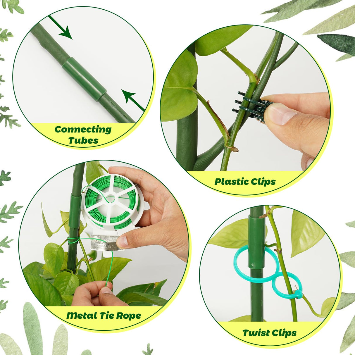 8 Pack Monstera Plant Support Stakes, Detachable Twig Plant Support