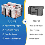 RoomHacks Moving Bags, Heavy Duty Large Storage Bags, 88L, 6 Pack, Clear