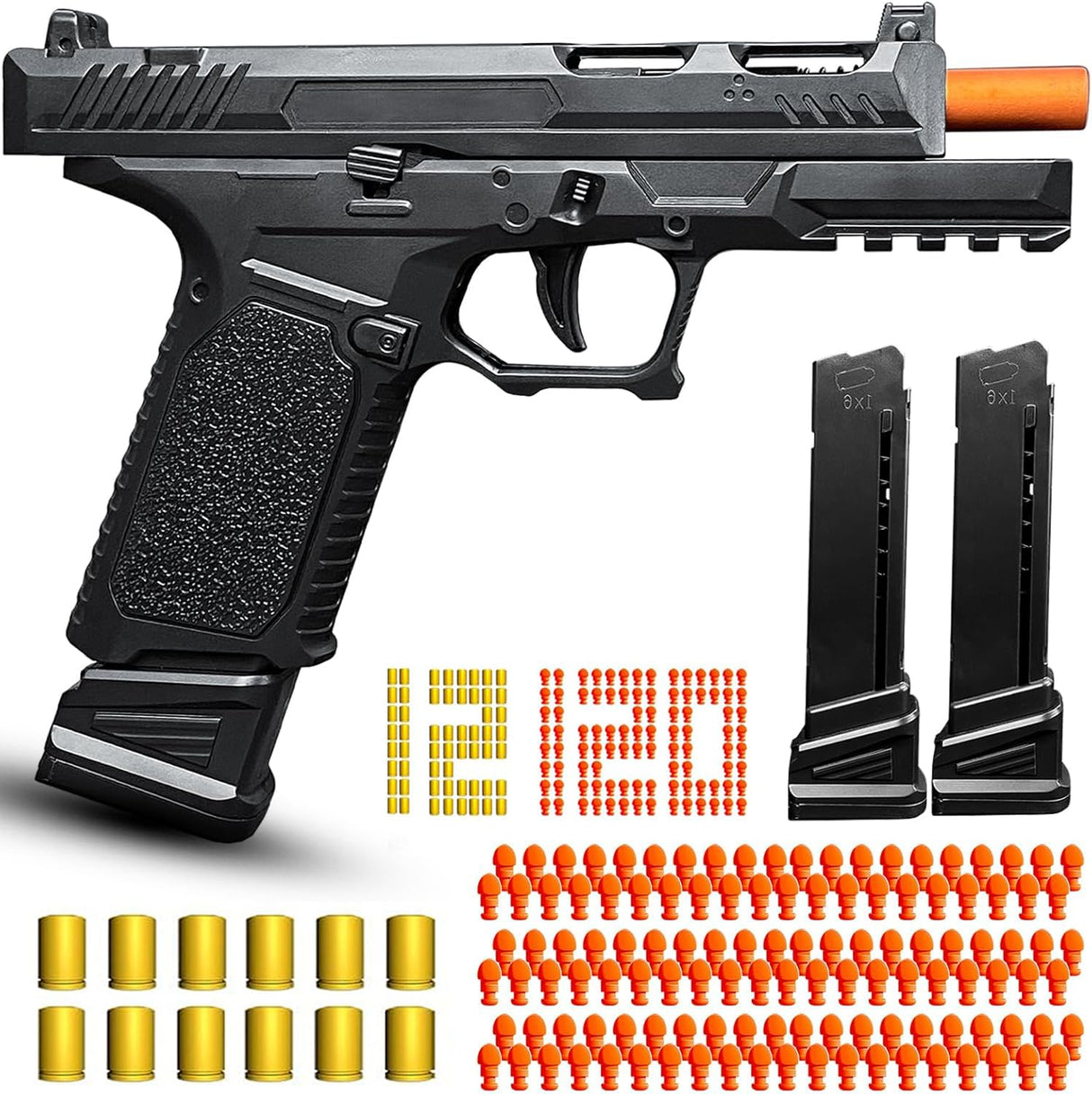 Automatic Shell Ejecting Toy Gun Pistol, Soft Bullet Toy Gun for Boys, Education Model Realistic Toy Pistol Shooting Game Toys Gifts Christmas Birthday for Kids 8+