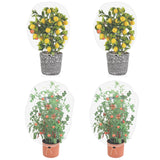 PDGROW Garden Mesh Netting for Plants, 4 Pack Insect Bird Barrier Netting Mesh with Drawstring, 3.3x4.9 FT Garden Bug Netting Plant Cover for Protect Fruit Tree Vegetable Flowe