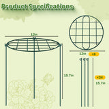 TTQ 8 Pack 12 x 15.7 inch Peony Cages and Supports,Metal Grow Through Plant Supports for Outdoor Plants,Flowers Support Rings Top-Heavy Plant Brace Support Hoop for Vegetables,Rose,Tomato,Orchids