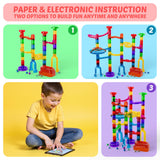 Marble Run, 109 Pcs Marble Maze Race Building Blocks Toy Game & STEM Learning Toys Christmas Birthday Gift for Kids Aged 3-12