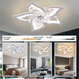 Bevenus Low Profile Ceiling Fan with Lights,110v Modern Dimmable Flower Shape, Remote Control/app Control,Timing 6 Gear Speeds Fan Ceiling Lamp.