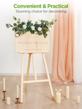 InnoGear Artificial Flowers, 50 Pcs Ivory White Foam Fake Roses Bulk with Stems for Decoration DIY Wedding Bouquets Centerpieces Bridal Shower Party Christmas Tree