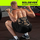 SOLOEVER Copper Back Braces for Lower Back Pain, Breathable Lumbar Support Belt for Men and Women, Lower Back Brace for Herniated Disc, Sciatica, Scoliosis, Heavy Lifting (Black, Large)