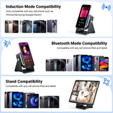 Induction Speaker with Phone Stand 5 in 1 Wireless Bluetooth Audio Black
