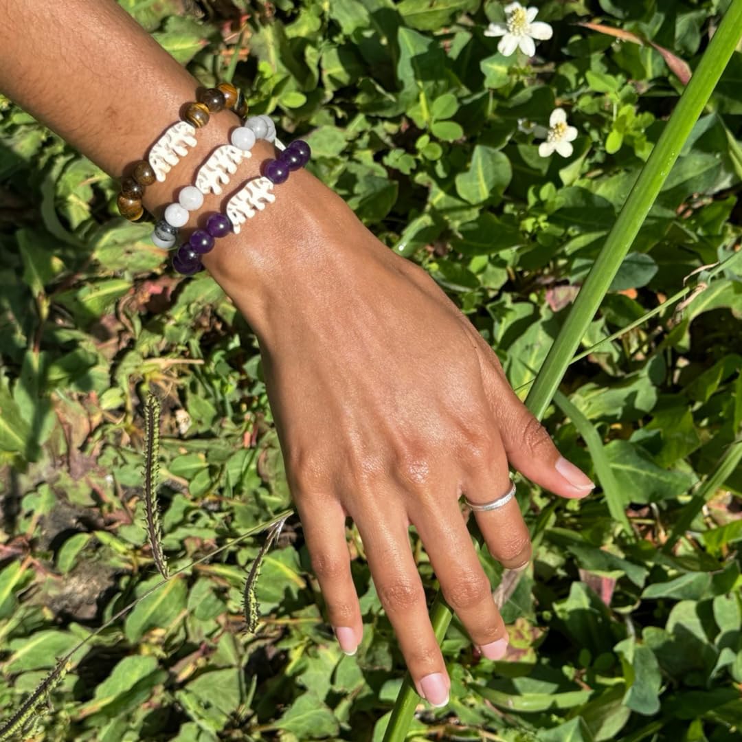 Fahlo Prowl Tiger Tracking Bracelet, Track a Real Tiger’s Journey, Supports Wildlife Conservation, Elastic One Size Fits Most, Interactive Mobile App Map, Unisex Animal Gift, Royal Purple
