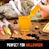 SNMEIKUN 120 Pack Plastic Syringes with Tip Cap 10ml Capacity Resuable Syringe for Halloween, Thanksgiving Day, Christmas, Graduation