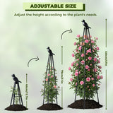 2 Pack Cucumber Trellis, 4FT Cucumber Trellis for Raised Bed, Garden Obelisk Trellis for Climbing Plants Outdoor Rustproof Plants Support for Flower Vine Vegetable Tomato Cage,Potted Plants