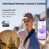 Minoston 800 Series Z-Wave Plug, Outdoor Zwave Smart Plug with 2 Individual Outlets, Waterproof Z-Wave Smart Outlet for Christmas Lights Compatible with SmartThings, Alexa, Zwave Hub Required (MP24Z)