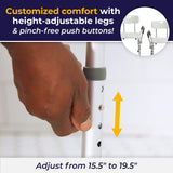 Drive Medical 12445KD-1 Shower Chair with Back and Padded Arms, Adjustable Height Bath Stool with Nonslip Feet, Tub Chair for Elderly, Bath Seat with Back, 350 LB Weight Cap, White