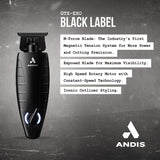 Andis GTX-EXO Black Label Special Edition, Professional Lithium-ion Electric Beard & Hair Trimmer, M-Force Technology, Cordless, Included Charging Stand, Black