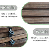 Wooden Garden Pathway 8 FT Outdoor Roll Out Wood Walkway (Carbonized)