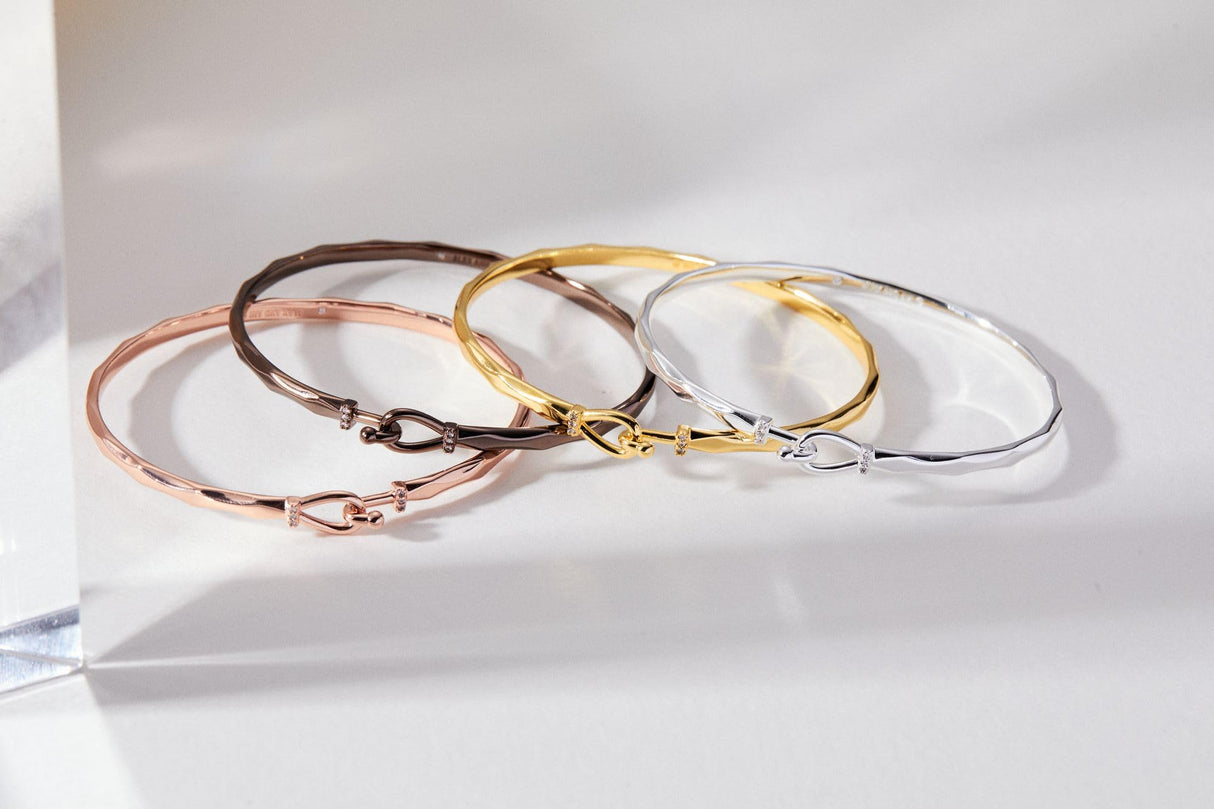 Alex and Ani Faceted Hook Tension Bracelet for Women - Polished Design, Comfortable Tension Clasp, Nickel-Free Bracelet for Women, Ideal Gift Jewelry
