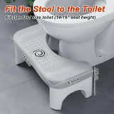 Recximi 2 Pack Toilet Potty Stool Adult, Portable Bathroom Stools for Adults, 7 Inch Step Stool with Fresher Box, Toilet Feet Pooping Stool for Toilet to Help Poop, Grey