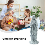 VChymm Virgin Mary Praying Statue 31.49 Inch Tall Outdoor Garden Religious Garden Outdoor Yard Patio Deck Home Entryway Hallway Sculpture Magnesium Oxide Stone （Grey Virgin）