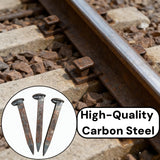 5 Pack 6.5 Inch Railroad Spikes Carbon Steel Large Size, Heavy Duty Bulk Metal Railway Spikes Rusting Blacksmithing Gifts for Knife Forging, Home Garden Art Decor, Outdoor Stakes Hang
